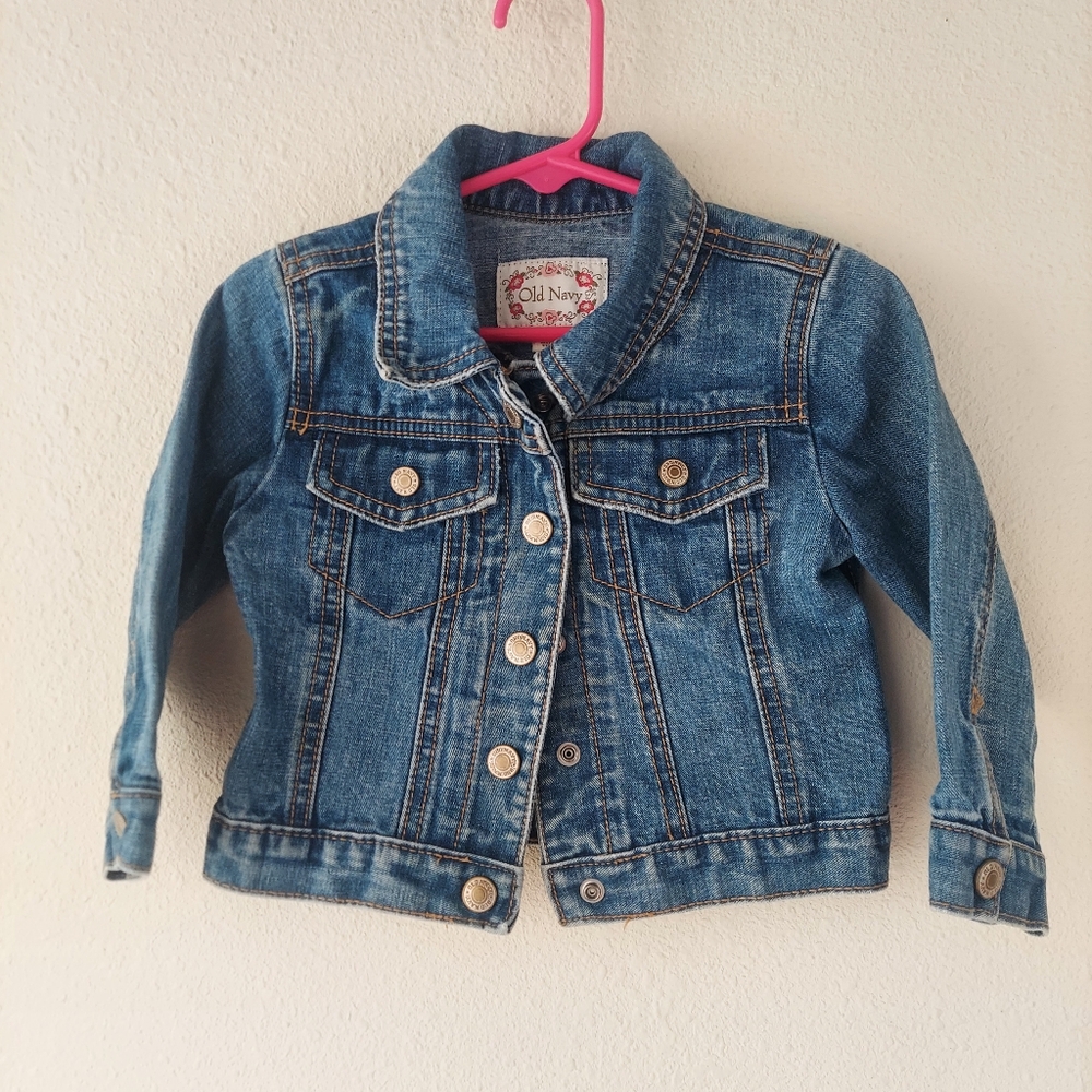 Old Navy denim blue jean jacket  size 18-24m